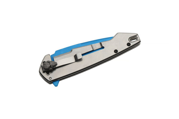 Predator Blue Stainless Steel Blade & Handle 4.5 inch Edc Pocket Folding Knife