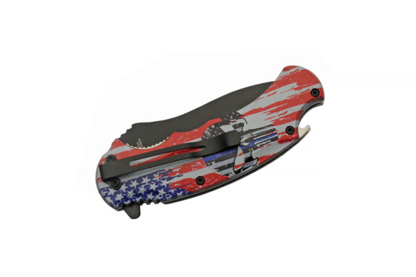 US Flag Stainless Steel Blade | ABS Handle 8.5 inch Pocket Folding EDC Knife
