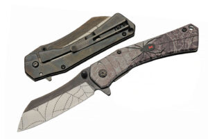 Widow’s Web Stainless Steel Blade Plastic/Steel Handle 4.5 inch Edc Pocket Folding Knife