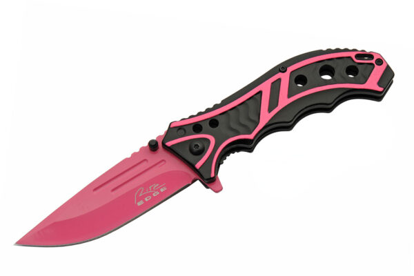 Pink Stainless Steel Blade | Aluminum Handle 4.75 inch EDC Pocket Folding Knife