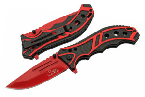 Red Stainless Steel Blade | Aluminum Handle 4.75 inch EDC Pocket Folding Knife