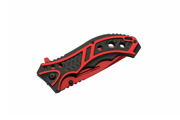 Red Stainless Steel Blade | Aluminum Handle 4.75 inch EDC Pocket Folding Knife