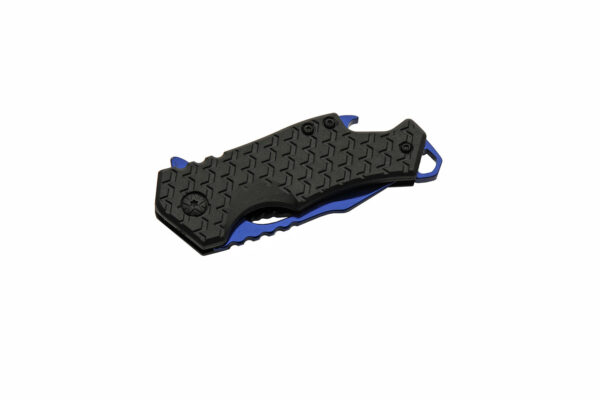 Blue Ballistics Stainless Steel Blade | ABS Handle 3.75 inch EDC Pocket Folding Knife