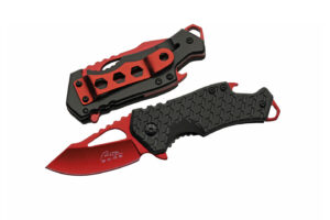 Red Ballistics Stainless Steel Blade | ABS Handle 3.75 inch EDC Pocket Folding Knife