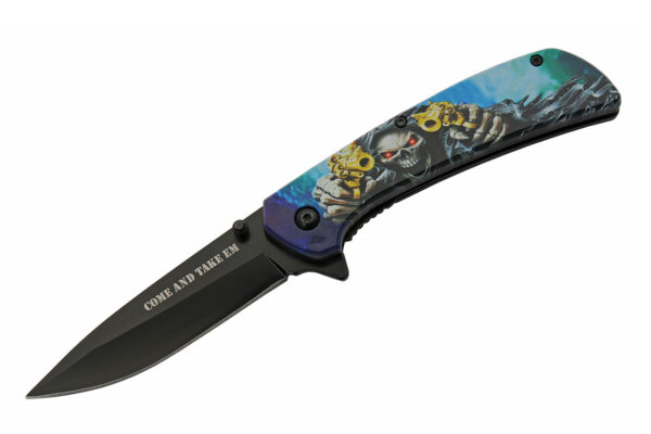 Blue Reaper Stainless Steel Blade | ABS Handle 4.75 inch EDC Pocket Folding Knife with Cold Steel for Outdoor Hunting