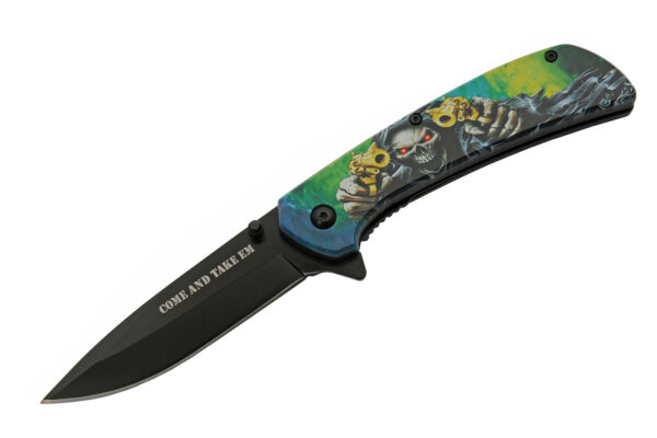 Green Reaper Stainless Steel Blade | ABS Handle 4.75 inch EDC Pocket Folding Knife with Cold Steel for Outdoor Hunting