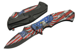 US Flag Eagle Stainless Steel Blade | Abs Handle 5 inch EDC Pocket Folding Knife