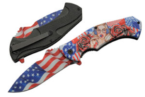 Liberty Rose Stainless Steel Blade | Abs Handle 5 inch EDC Pocket Folding Knife