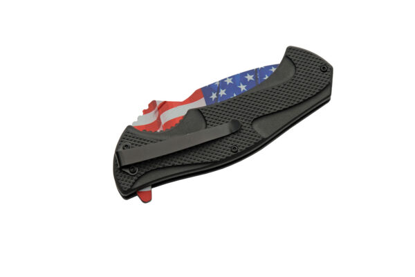 Liberty Rose Stainless Steel Blade | Abs Handle 8.75 inch EDC Pocket Folding Knife