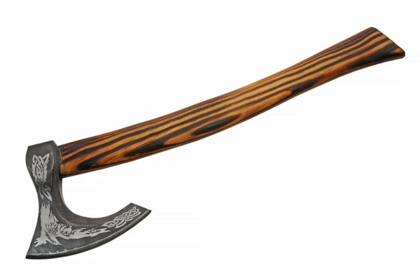 Raven of Odin Carbon Steel Blade | Ash Wood Handle 23 inch EDC Broad Axe