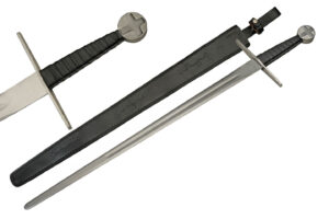 Medieval Crossback Stainless Steel Blade | Leather Wrapped Handle 40 inch Sword