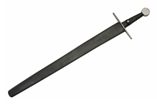 Medieval Plain Guard Stainless Steel Blade | Leather Wrapped Handle 40 inch Sword