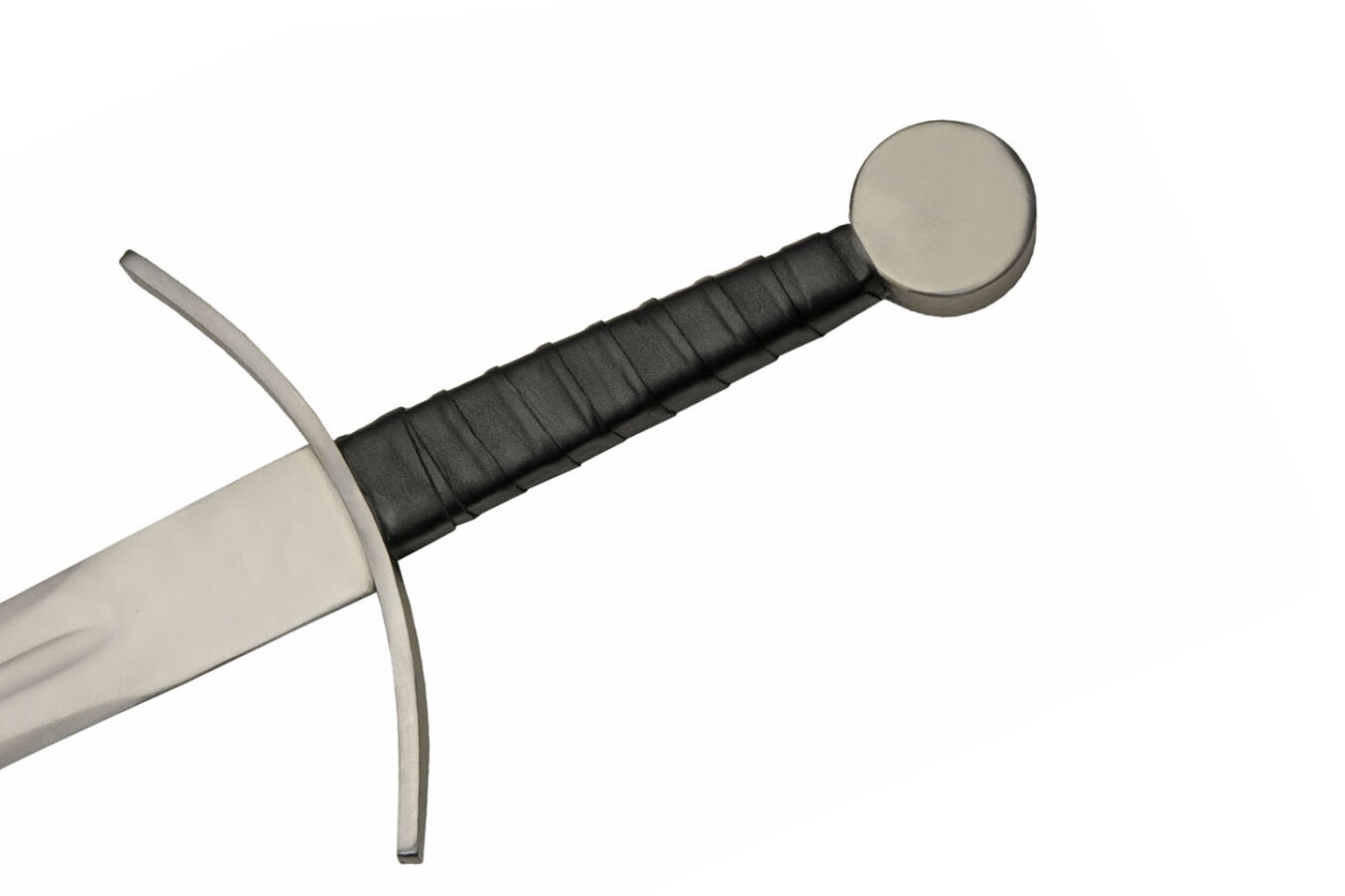 Medieval Curved Guard Stainless Steel Blade | Leather Wrapped Handle 40 ...