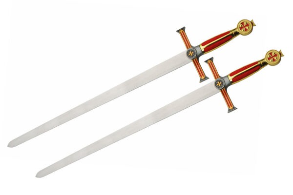 Double Temple Stainless Steel Blade | Zinc Alloy Handle 29.5 inch Sword