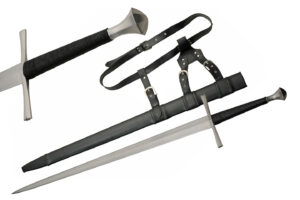 Medieval Western Carbon Steel Blade | Leather Wrapped Handle 44 inch Sword