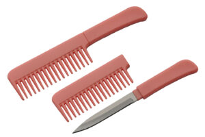 Pink Comb Stainless Steel Blade | ABS Handle 6 inch EDC Knife