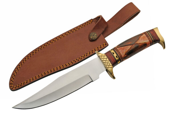 Western Sun Stainless Steel Blade | Colorwood Handle 12.5 inch Edc Hunting Knife
