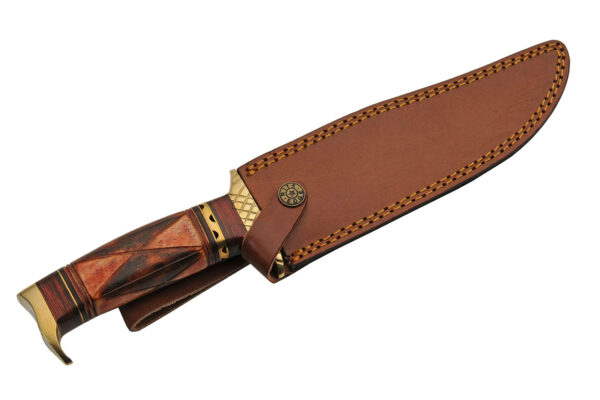 Western Sun Stainless Steel Blade | Colorwood Handle 12.5 inch Edc Hunting Knife