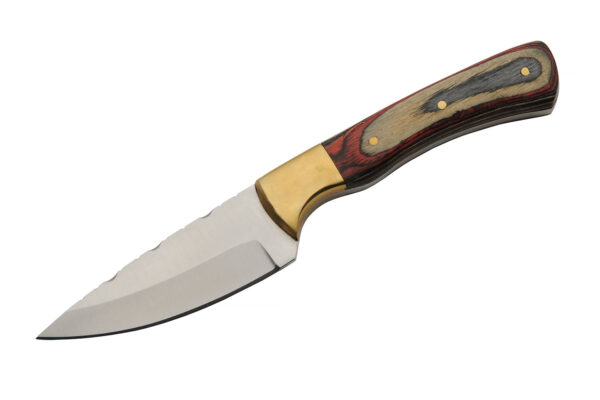 Cowboy’s Stainless Steel Blade | Colored Wood Handle 8 inch Edc Hunting Knife