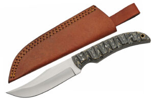 Snowcap Mountain Stainless Steel Blade | Wooden Handle 9.4 inch Edc Hunting Knife