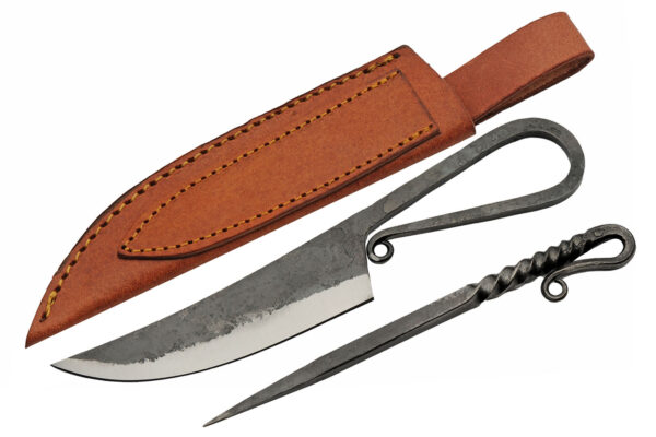Medieval Feast Carbon Steel 2 Piece Knife Skewer Set