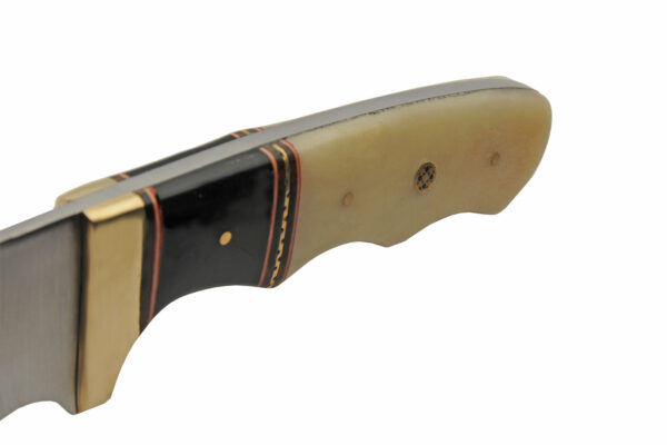 Buffalo Stainless Steel Blade | Bone & Resin Handle 9.5 inch Edc Hunting Knife
