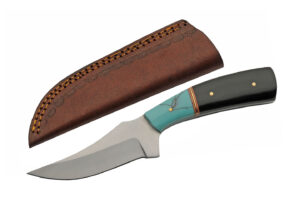 Turquoise Trailing Stainless Steel Blade | Resin Handle 7 inch Edc Skinner Knife
