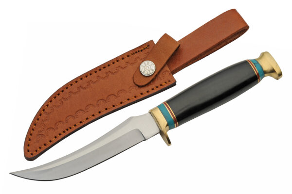 Black Tiger Skin Stainless Steel Blade | Resin Handle 10.75″ Edc Hunting Knife