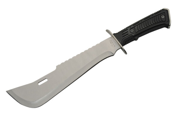 Silver Panga Stainless Steel Blade | Rubberized Handle 16 inch Edc Hunting Machete