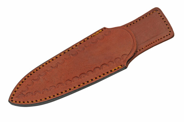 Zebra Boot Style Damascus Steel Blade | Pakkawood Handle 9 inch Edc Hunting Knife