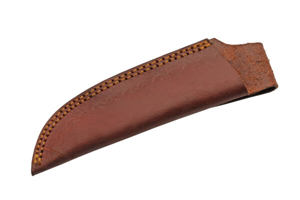 Sky Blue Damascus Steel Blade | Resin Handle 8.5 inch Edc Hunting Knife