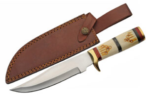 Rain Fall Stainless Steel Blade | Bone Handle 12.5 inch Edc Hunting Knife