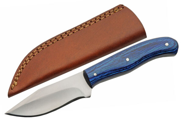 Blue Farmers Stainless Steel Blade Natural Wood Handle 8.25 inch Edc Hunting Knife