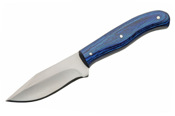 Blue Farmers Stainless Steel Blade Natural Wood Handle 8.25 inch Edc Hunting Knife