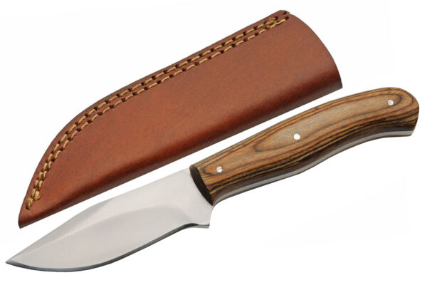 Brown Farmers Stainless Steel Blade Natural Wood Handle 8.25 inch Edc Hunting Knife