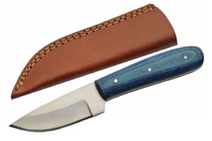 Blue Farmers Stainless Steel Blade Wooden Handle 7.5 inch Edc Hunting Knife