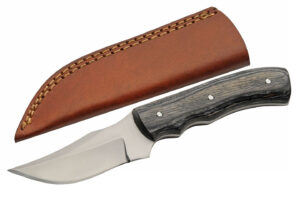 Groove Farmers Stainless Steel Blade Wooden Handle 8 inch Edc Hunting Knife
