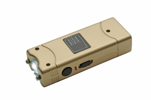 4″ Gold Mini Spark Stun Gun With Built-in Charger