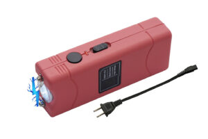 4″ Pink Mini Spark Stun Gun With Built-in Charger