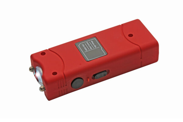 4″ Red Mini Spark Stun Gun With Built-in Charger