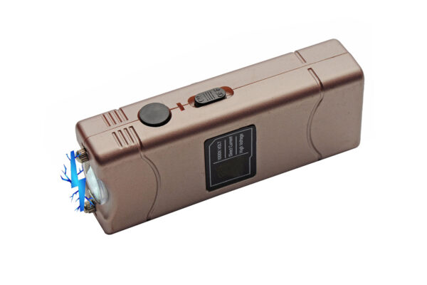 4″ Rose Gold Mini Spark Stun Gun With Built-in Charger