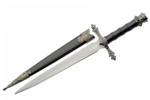 12″ Medieval Crown Dagger Knife With Scabbard 12″ Medieval Crown Dagger Knife With Scabbard