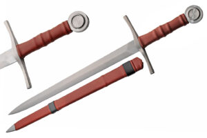 37.5″ Medieval Knight Sword With Scabbard Carbon Steel Blade