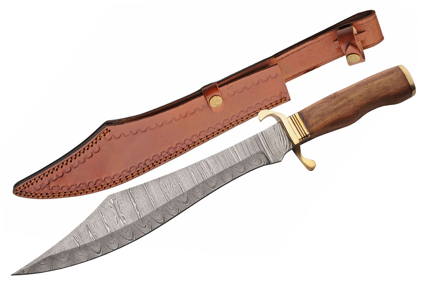 17.5″ Scimitar Hunter Sword With Leather Sheath Wooden Handle 17.5″ Scimitar Hunter Sword With Leather Sheath Wooden Handle