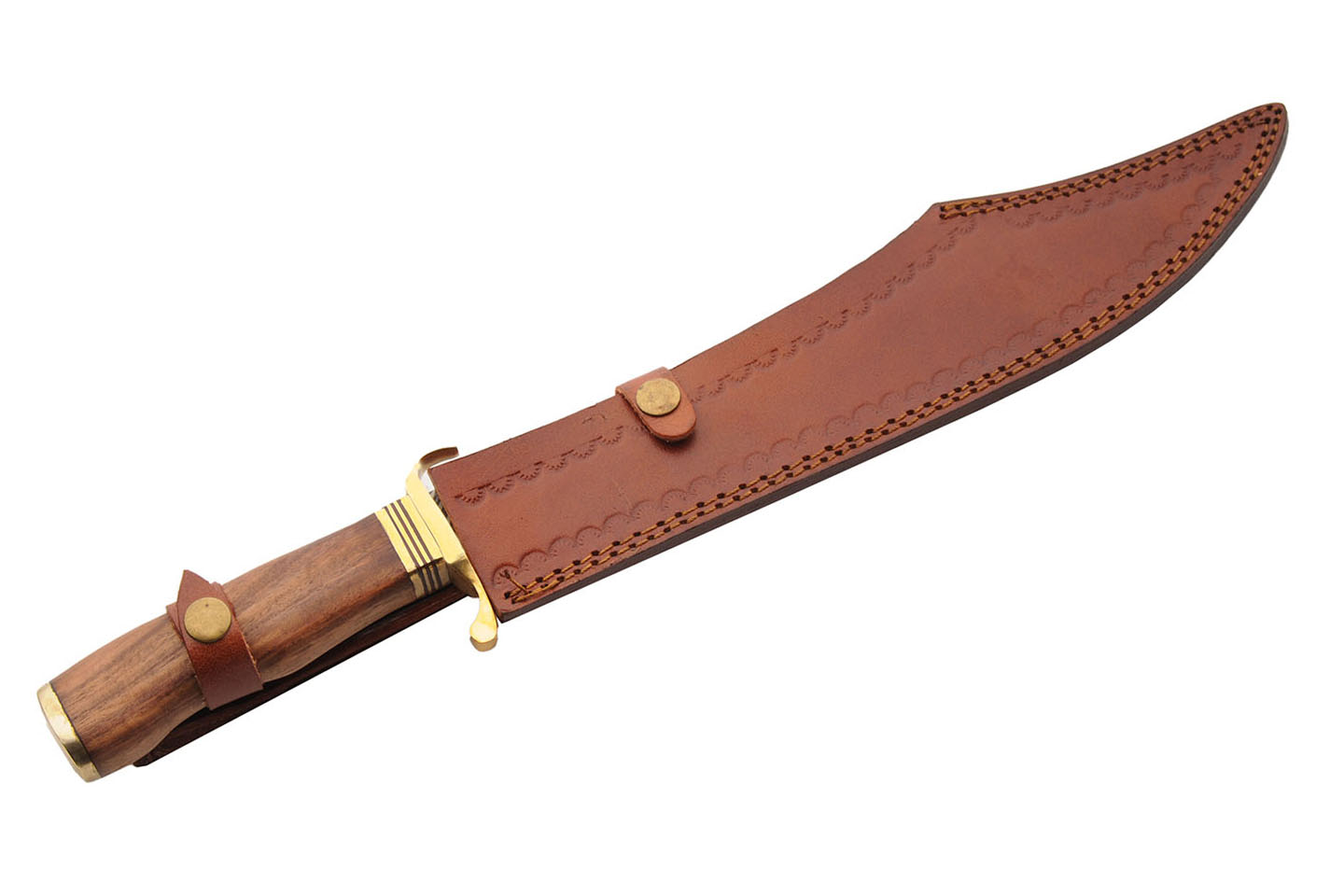 17.5″ Scimitar Hunter Sword With Leather Sheath Wooden Handle 17.5″ Scimitar Hunter Sword With Leather Sheath Wooden Handle