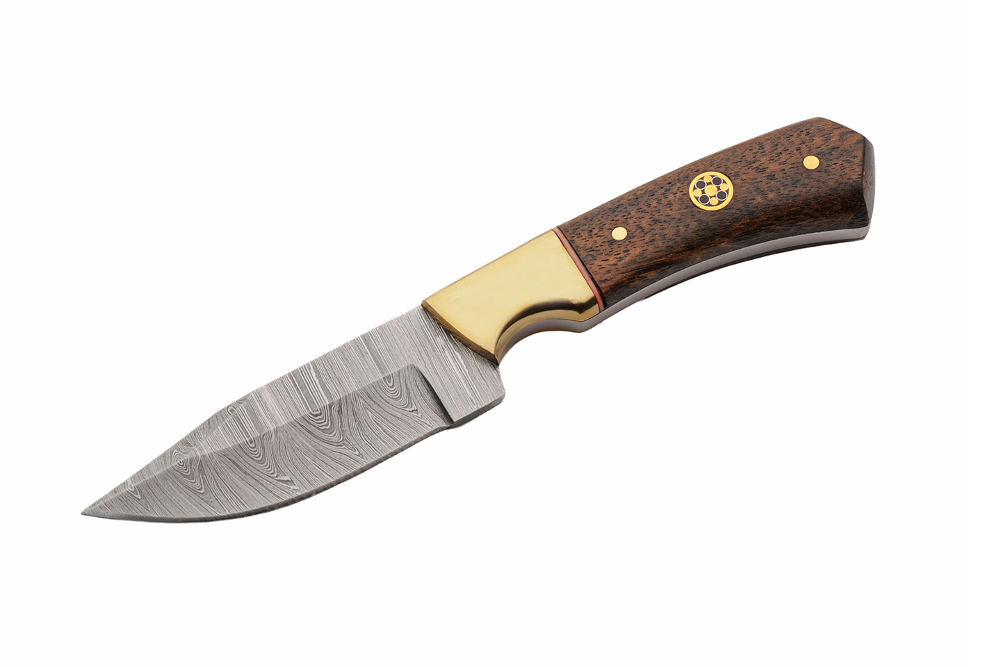 6.5″ Bronze Baron Hunting Knife Damascus Steel Blade 6.5″ Bronze Baron Hunting Knife Damascus Steel Blade