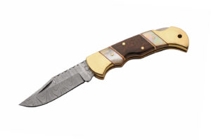 3.75″ Gentlemans Folding Knife Damascus Steel Blade