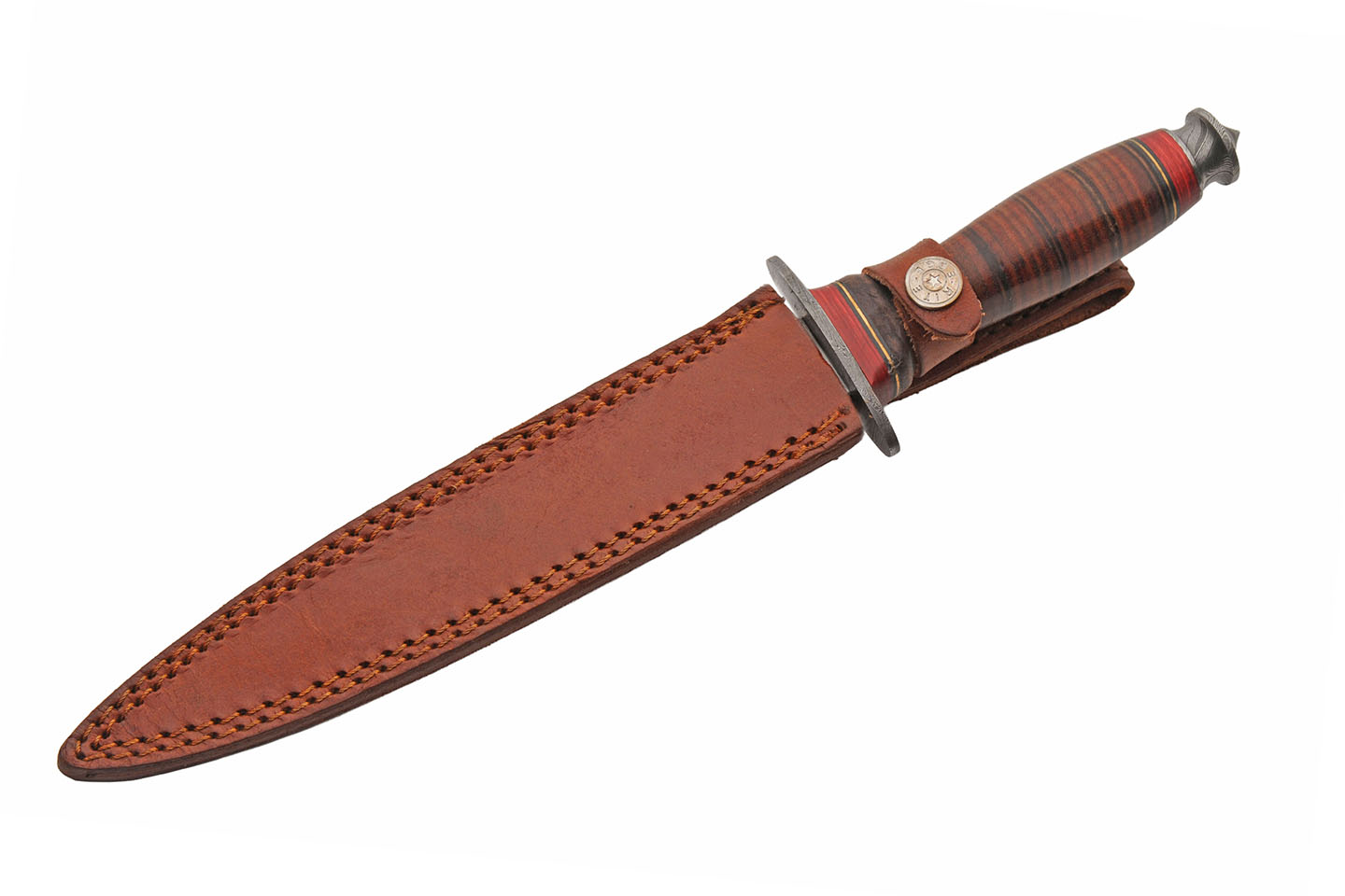 13″ Square Commando Dagger With Leather Sheath 13″ Square Commando Dagger With Leather Sheath