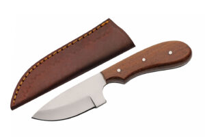 7″ Saddlewood Hunting Knife With Leather Sheath 7″ Saddlewood Hunting Knife With Leather Sheath