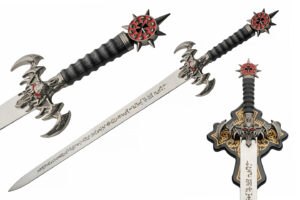 43″ Fantasy Doom Flayer Sword With Plaque Stainless Steel Blade